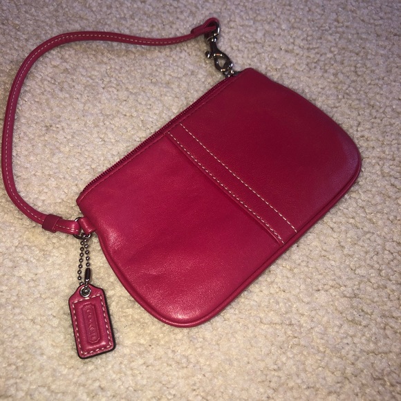 Small Pink Coach Wristlet - Picture 2 of 6